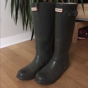 Hunter Gray Tall Rain boot